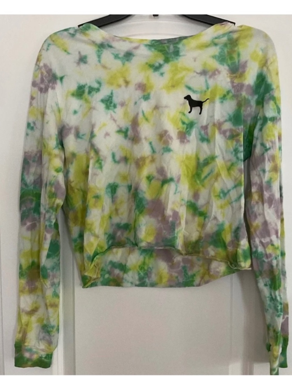PINK Victoria's Secret Tie Dye Shirt Women Size S Cropped
